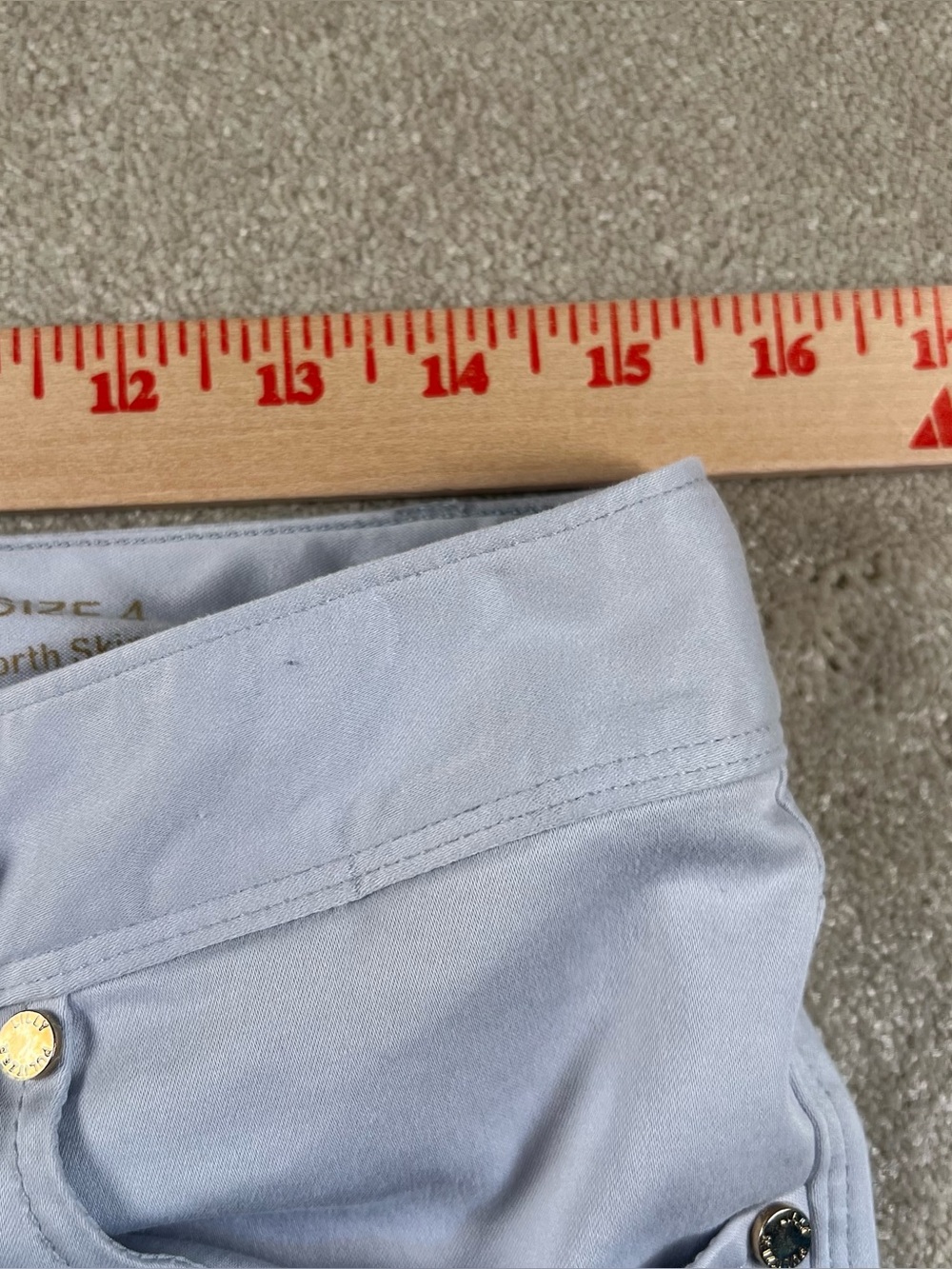 Lilly Pulitzer Worth Skinny Pants 5 Pocket Light Blue/Gray Women's 4 - Picture 8 of 10